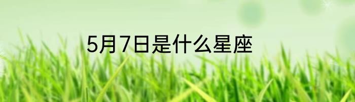 5月7日是什么星座