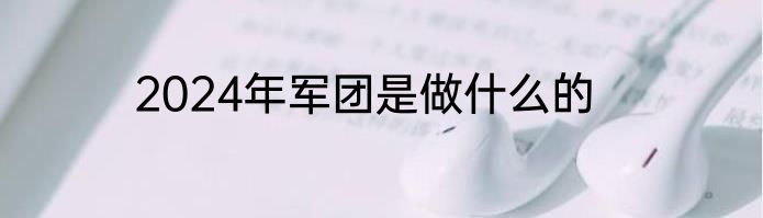 2024年军团是做什么的
