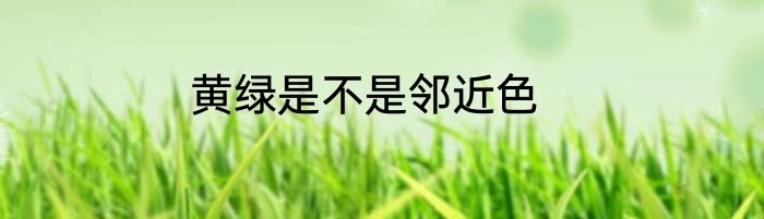 黄绿是不是邻近色