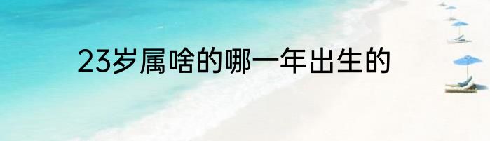 23岁属啥的哪一年出生的