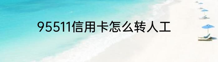 95511信用卡怎么转人工