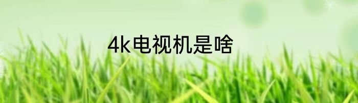 4k电视机是啥