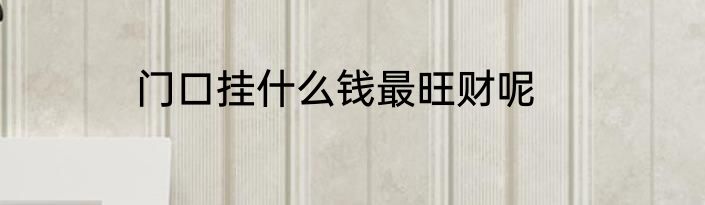 门口挂什么钱最旺财呢