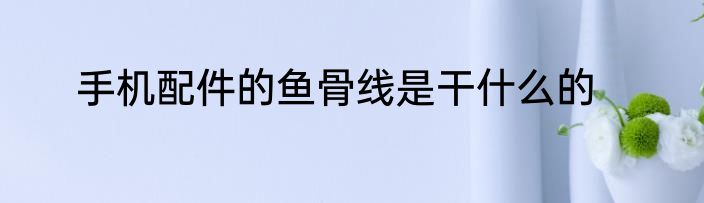 手机配件的鱼骨线是干什么的