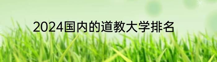 2024国内的道教大学排名