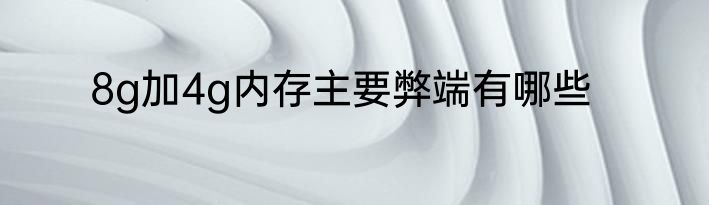 8g加4g内存主要弊端有哪些