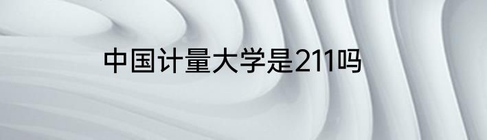 中国计量大学是211吗