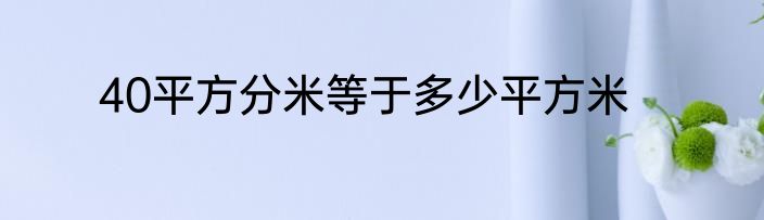 40平方分米等于多少平方米