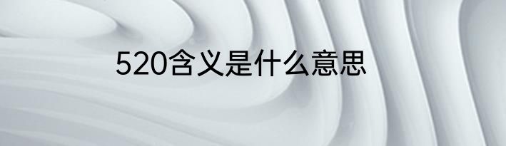 520含义是什么意思
