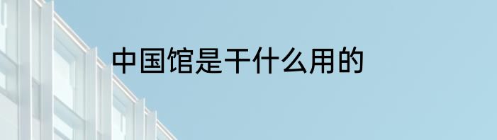 中国馆是干什么用的
