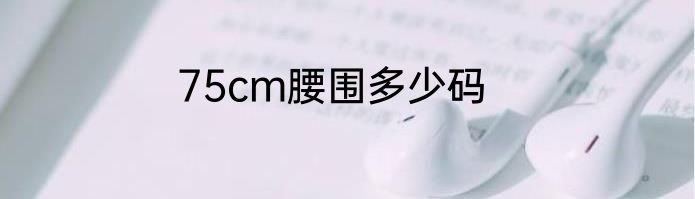 75cm腰围多少码