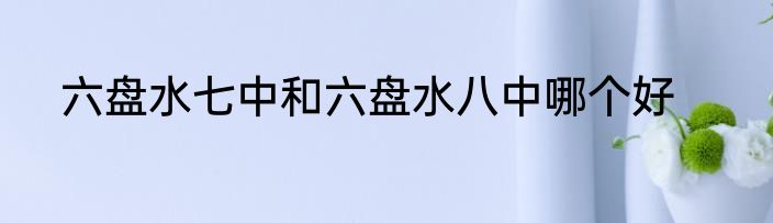 六盘水七中和六盘水八中哪个好