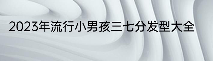 2023年流行小男孩三七分发型大全