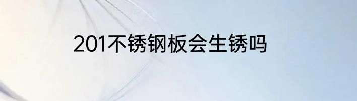 201不锈钢板会生锈吗
