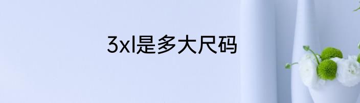3xl是多大尺码