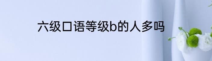 六级口语等级b的人多吗