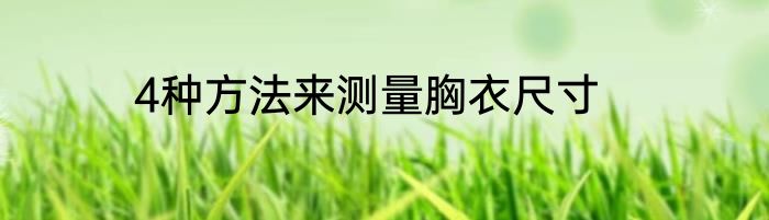 4种方法来测量胸衣尺寸