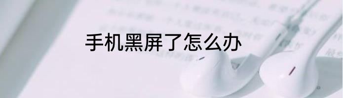 手机黑屏了怎么办
