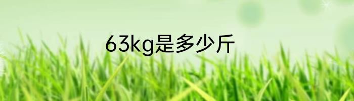 63kg是多少斤