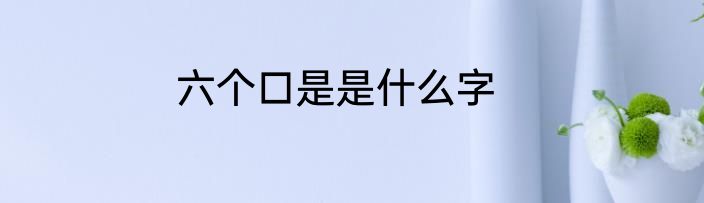 六个口是是什么字