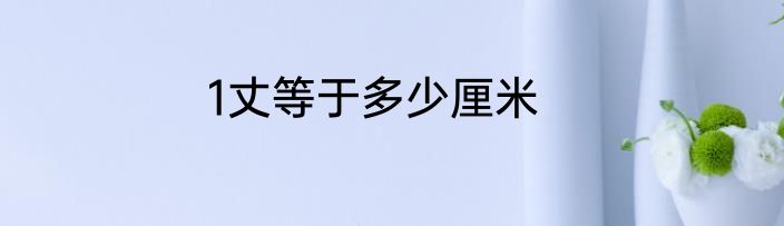 1丈等于多少厘米