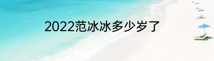 2022范冰冰多少岁了