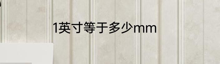 1英寸等于多少mm