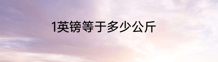 1英镑等于多少公斤