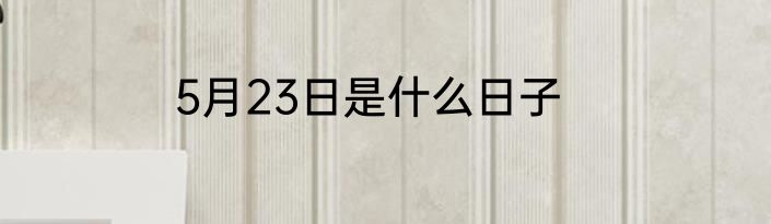 5月23日是什么日子