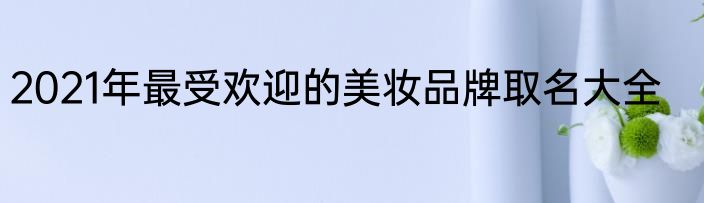 2021年最受欢迎的美妆品牌取名大全