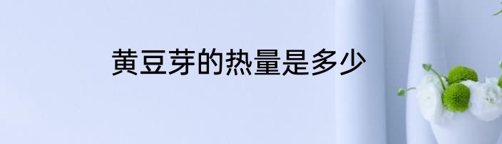 黄豆芽的热量是多少
