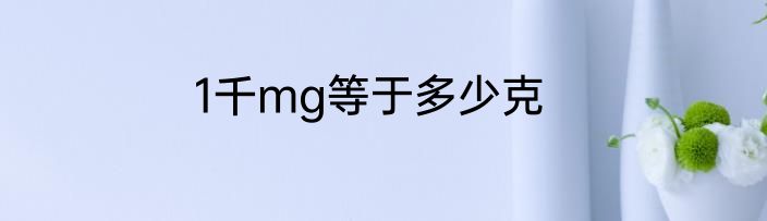 1千mg等于多少克