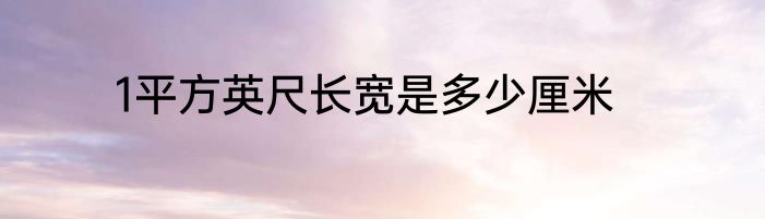 1平方英尺长宽是多少厘米