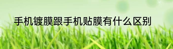 手机镀膜跟手机贴膜有什么区别
