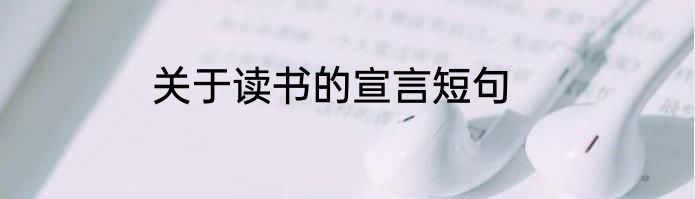 关于读书的宣言短句
