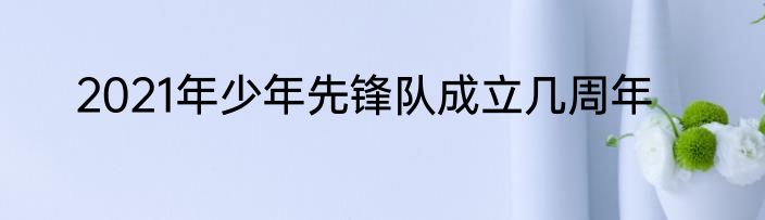 2021年少年先锋队成立几周年