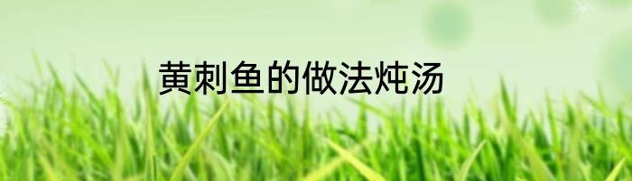 黄刺鱼的做法炖汤
