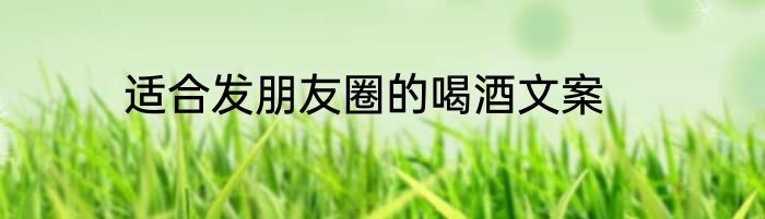 适合发朋友圈的喝酒文案