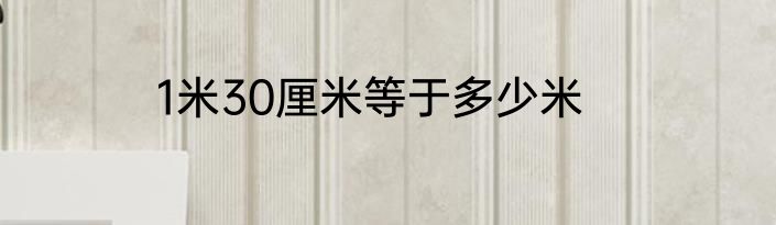 1米30厘米等于多少米