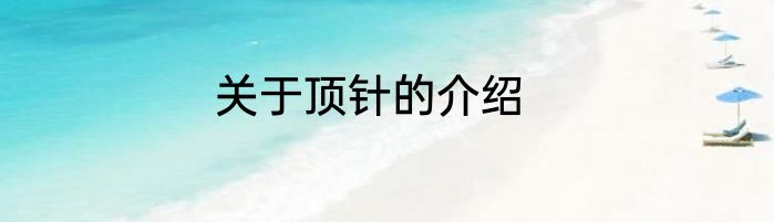 关于顶针的介绍