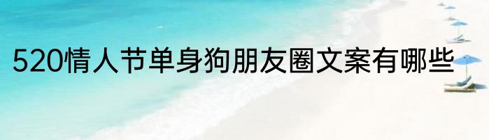 520情人节单身狗朋友圈文案有哪些