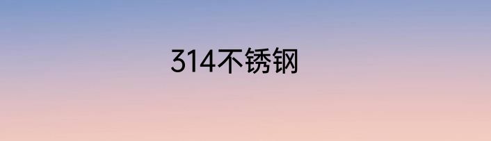 314不锈钢