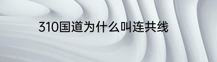 310国道为什么叫连共线