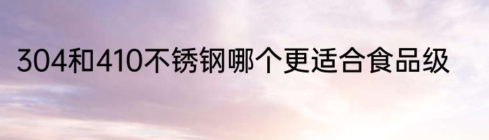 304和410不锈钢哪个更适合食品级