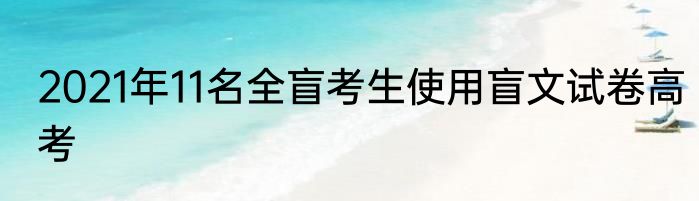 2021年11名全盲考生使用盲文试卷高考