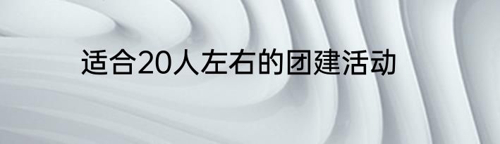 适合20人左右的团建活动