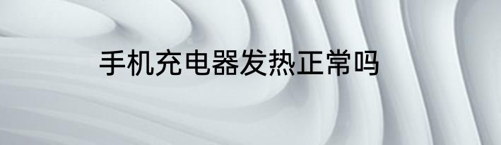 手机充电器发热正常吗