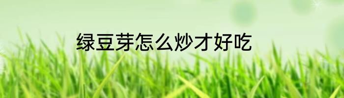 绿豆芽怎么炒才好吃