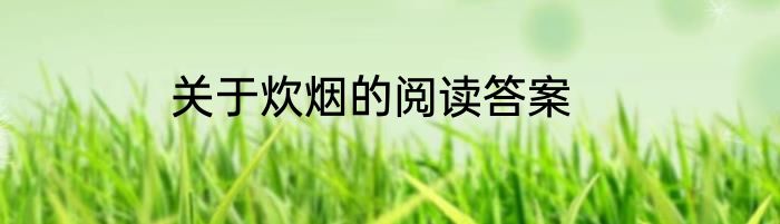 关于炊烟的阅读答案
