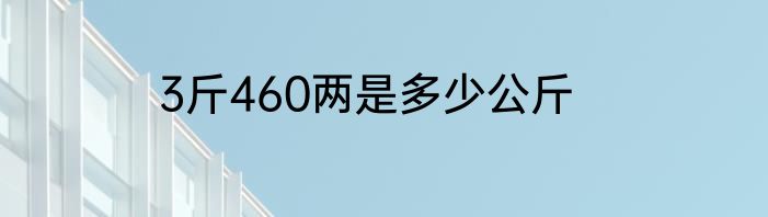 3斤460两是多少公斤